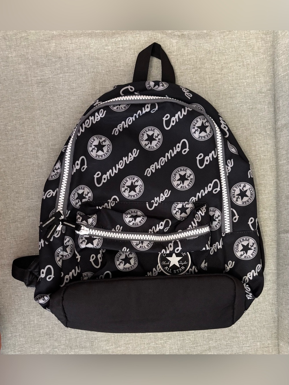 Converse Black and White Logo Print Mini Backpack